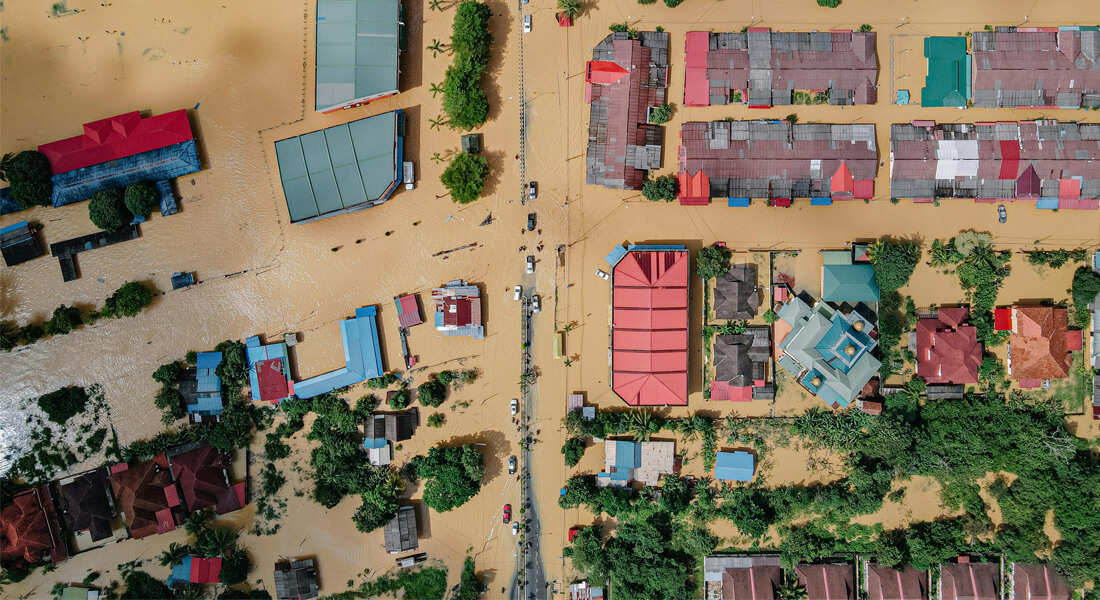 Flooded urban